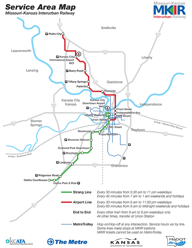 MKIR Service Area Map for 2012. What would Kansas City be like if we still had the Strang Line and Streetcars?