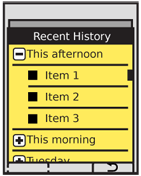 History works best when built as a Hierarchical List. For recovery of accidentally deleted user input, consider contextual use, such as loading the list into a Pop-Up.