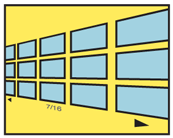 Effects may also be applied to the entire grid. Tilt effects such as this may also be coupled with sensors, and related to the tilt angle of the device.