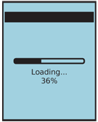 When loading an application, especially, the entire screen can be taken up with branding, and the loading indicator overlaid on top of this. Be sure text titles are still loaded, and make ever effort to use a progress bar and percentage or time remaining.