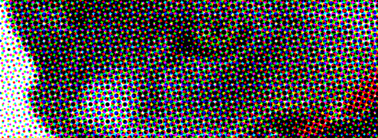 Halftone screen, zoomed in enough to see the individual dots.