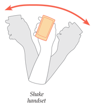 Device gestures are generally true gestures, or shorthand for another action instead of attempts at direct control by pointing or scrolling. Actions best suited to these are those which are hard to perform, or for which there is no well-known on-screen gesture. Shaking to randomize or clear is a common, easy-to-use and generally fun one.