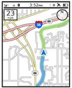 Location can present more that just a pinpoint on a map. Direction can be indicated organically, with the pointer and by rotating the map to match direction of travel, as well as with compasses. Speed and other attributes (e.g. height, relative position) can also be displayed.