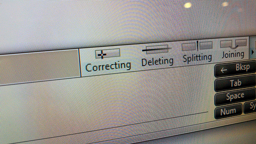 The pen input editing controls on Windows 7 (Windows 8 prototypes are very similar)
