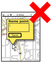 This dialogue is too complex for a Press & Hold menu. If data must be entered, launch it from a location that is more robust and integral to the application.