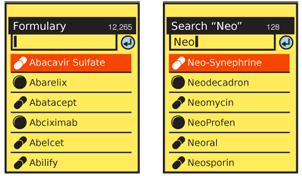 Explicit filtering, especially in lists, may look almost exactly like “live jumping.” If both are used in adjacent lists, care must be taken to differentiate the two interaction methods. Users will usually have to deliberately select the search box to enter information, and then press the search button (or OK/Enter key) to submit. This variation is particularly suitable for very large lists, especially if they are retrieved from a remote server, and there is a time delay.