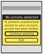 Session and security details should not be routinely shared, mostly to avoid confusing the user. Describe the condition in clear, understandable language, and provide unambiguous, free-standing choices.