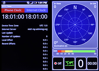 Too many modern OSs, like Android shown here, do not enforce title presence, much less a hierarchy of titles. The left-hand app uses the OS standard title bar, but the right hand one is full-screen for no particular reason and has foregone a title. Some apps also use custom title presentations, or their own status bars. This should be avoided.