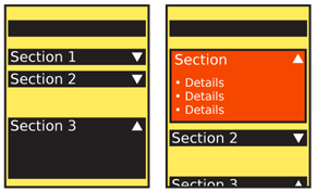 A boxed title element becomes a larger boxed informational area when it is a Windowshade.