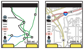 On-screen buttons may also have a permanently visible indicator of zoom level. If it is not interactive, as this one is not, then it does not become an Interactive Scale. Zoom may be for only one exis for some items, such as this one that zooms only the data. The scale indicators for graphs and charts will vary by axis. Make sure the scale is clear by providing all needed labels to understand the full context.